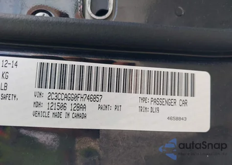 2015 Chrysler 300 300S из США, поврежденный, VIN 2C3CCAGG0FH746857